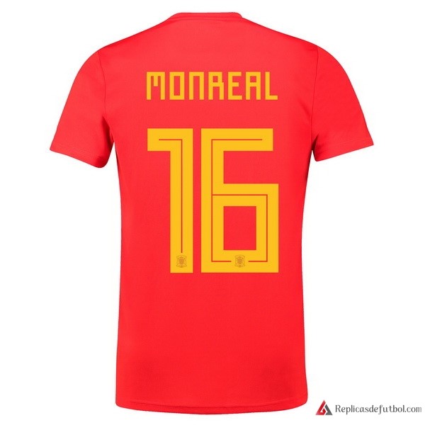 Camiseta Seleccion España Primera equipación Monreal 2018 Rojo